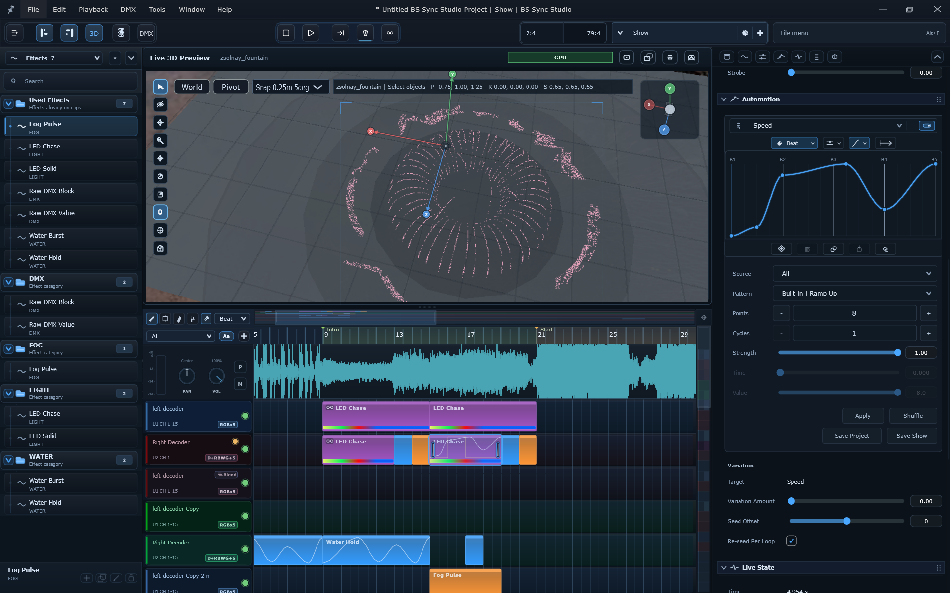 BS Sync Studio main workspace