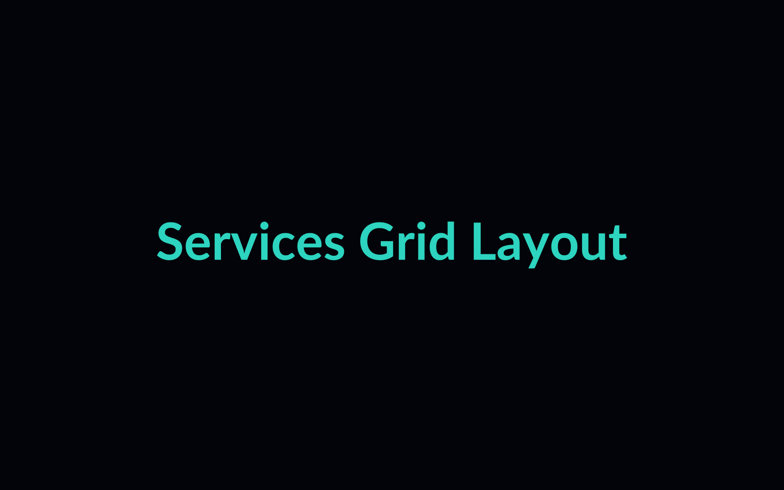 Services grid placeholder frame