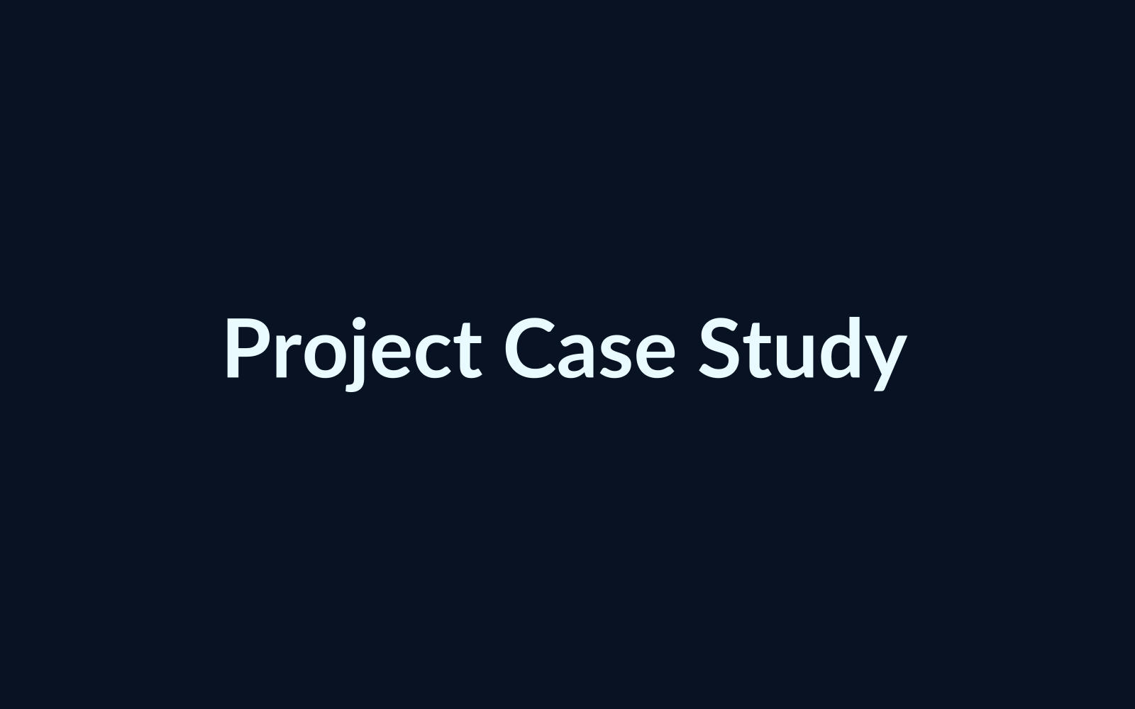 Project case study placeholder frame